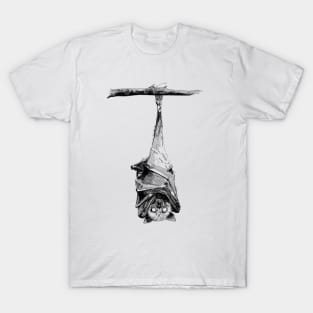 Hanging Bat Art T-Shirt